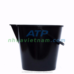 Seau d'eau en plastique noir 10 L, Super bon marché, vente chaude, plastique utile, Logo personnalisé pour laisser l'eau - Product Image 2