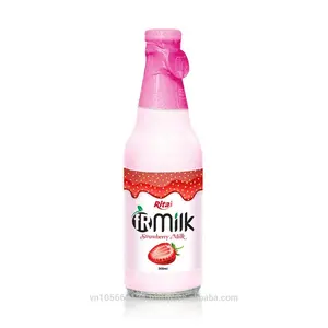 Beste Kwaliteit Goede Smaak Voedingsstoffen Dichte Drink Leverancier 300Ml Fles Aardbei Melk