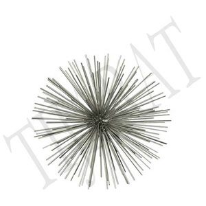 Sculpture sphérique en métal écologique - Décoration d'intérieur contemporaine - Utilisation en intérieur - Noir - Product Image 2