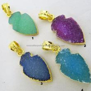 Durzy Arrowheads จี้หัวลูกศรเครื่องประดับอัญมณีชุบทอง24K จี้พลอย - Product Image 2