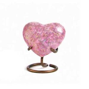 Memorial Cloisonne Rose Heart Metal Latón/Aluminio Urna de cremación con soporte Recuerdo para mascotas Cenizas Uso de almacenamiento funerario - Product Image 1