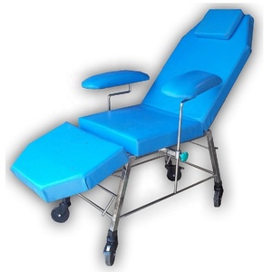 Silla de Diálisis Portátil de Acero Inoxidable de Diseño Moderno para Uso Hospitalario, para Donantes de Sangre, Recolección, Donación, Muestreo y Transfusión - Product Image 2
