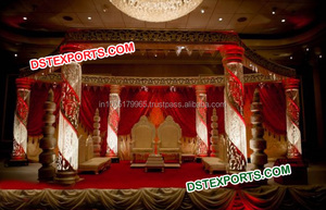 Mandap de Cristal LED de Lujo para Bodas, Mandaps de Cristal para Bodas Indias, Diseño Moderno, Decoración para Eventos en Australia - Product Image 5