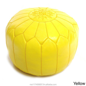 Magnifiques poufs ottomanes marocains en cuir 100% AUTHENTIQUE - Product Image 5