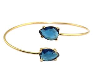 Trendy Collection Iolite Quartz Gemstone <b>Bracelet</b> Prong Setting Handmade Adjustable <b>Bracelet</b> Brass <b>Gold</b> Plated Women <b>Bracelet</b> - Product Image 1