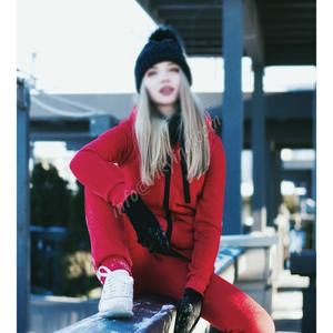 Combinaison de Jogging à manches longues, vêtement féminin, haut à capuche et fermeture éclair, en coton, Sexy, tenue moulante, Bandage, collection d'automne - Product Image 4