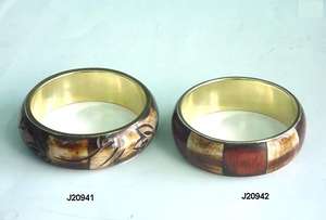 Vente chaude Antique-Fini Os Incrustation Femmes Ethnique Indien Bracelet Bracelets À La Mode En Laiton Base - Product Image 5