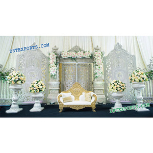 Exquisita decoración de escenario de boda india para ceremonias de matrimonio indio de EE. UU. Decoraciones DE BODA ProductUK - Product Image 1