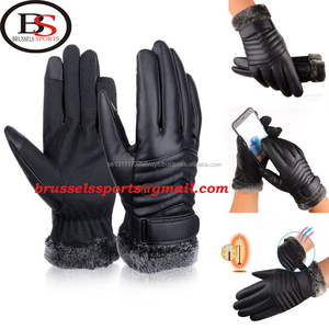 ถุงมือหนังแบบเต็มนิ้วสำหรับผู้ชาย,ถุงมือเต็มนิ้วสำหรับใส่ขับมอเตอร์ไซค์ให้ความอบอุ่นในฤดูหนาวใส่ป้องกัน - Product Image 2
