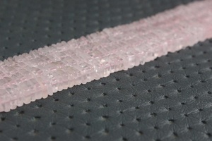 สร้อยคอทำจากโลหะสี่เหลี่ยมไฮซีบ์สีชมพูเรียบหินควอตซ์ยาว16นิ้วคุณภาพชั้นยอด - Product Image 6