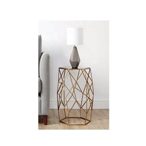 TABLE basse dorée de style industriel moderne, TABLE en verre, meubles de salle à manger et de salon avec LOGO personnalisé - Product Image 1