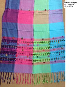 Visbbk Ensemble de châle long en viscose pour adultes à la mode Automne Woven Wrap tissé aux couleurs vives avec chapeau et gant pour dames Ensemble de 5 pièces - Product Image 5