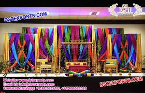 Columpio Dorado para Decoración de Escenarios de Bodas, Jhula para Matrimonios Indios, Boda Hindú, Madera de Teca Ligera, Diseño Moderno Personalizable - Product Image 5