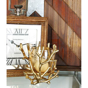 เชิงเทียนอลูมิเนียมและแก้วสำหรับตกแต่งคริสต์มาสและบ้าน - Product Image 1