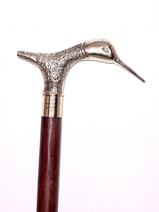 Bâton de marche en bois fait à la main avec poignée en laiton pour oiseau/canne de marche en bois avec poignée en métal en laiton pour oiseau et animal - Product Image 3