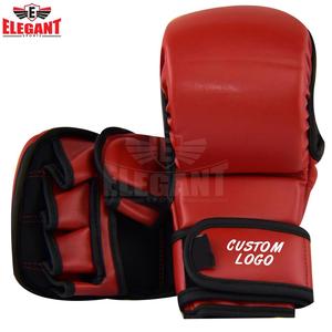 Guantes de entrenamiento MMA de Sparring de cuero sintético con estampado personalizado de cuero PU guantes MMA/guantes de combate MMA/guantes de lucha mma - Product Image 5