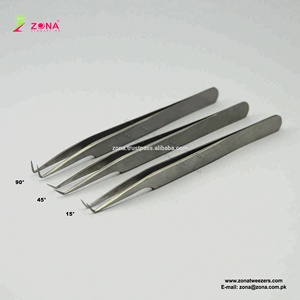 แหนบ45องศาสำหรับต่อขนตา,แหนบถอนขนตาสเตนเลส0.03มม. ฉลากตามสั่ง - Product Image 6