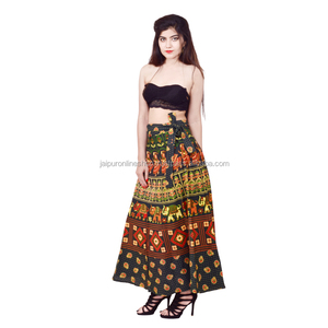 กระโปรงผ้าฝ้ายพิมพ์ลายดอกไม้สำหรับผู้หญิงขนาดพิเศษ, กระโปรงสำหรับผู้ใหญ่ลายดอกไม้ผ้าคอตตอนขนาดพิเศษ - Product Image 2