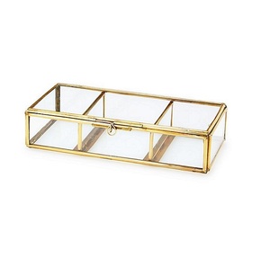 <b>Glass</b> Jewelry <b>Box</b> with Decorative Metal Frame - Product Image 4