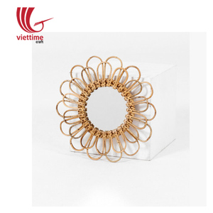 Marco de espejo de ratán Floral, marco de espejo para decoración de pared - Product Image 5