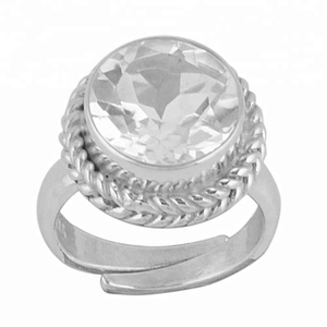Latest High Quality 925 Silver <b>Crystal</b> Quartz Stone <b>Rings</b> for Girls - Product Image 5