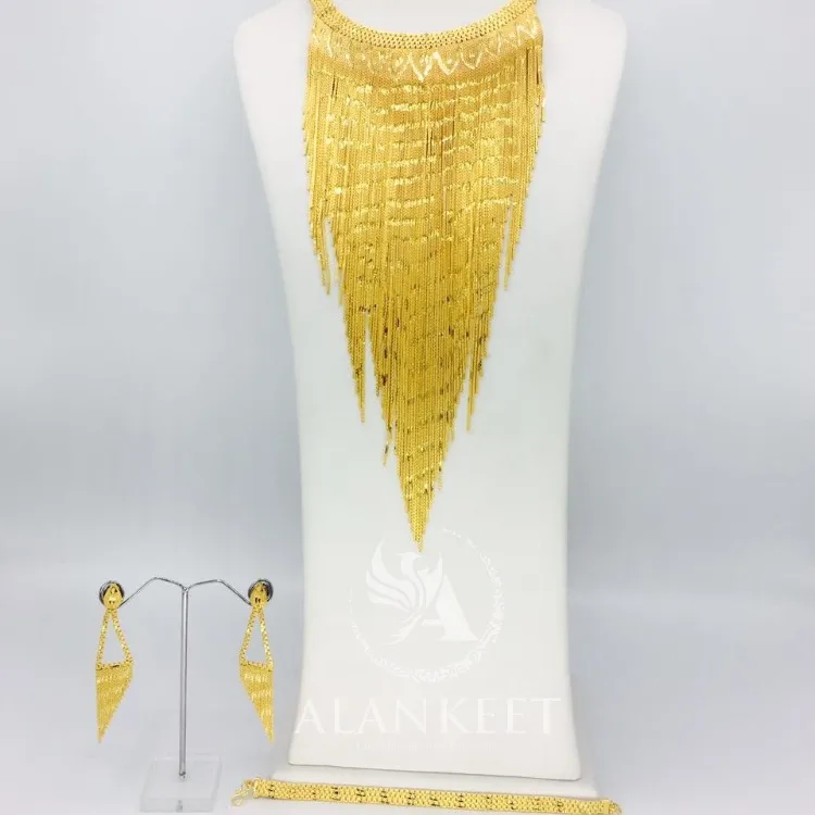 Kette Halskette Set Gold Überzogene Schmuck