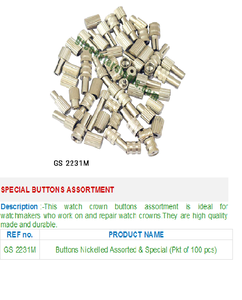 Surtido especial de botones de acero inoxidable GS 2231M Herramientas de joyería - Product Image 2