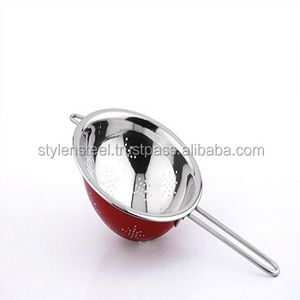 Star Soup Strainer Stainless Steel Strainer With Flat Bottom Wire <b>Colander</b> Noodle Pasta Bas Cheap Price Colored - Product Image 1