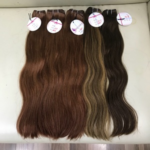 Tissage de cuticules vierges, cheveux alignés, vietnamien et camboddien, trame de cheveux 100 humains, couleur naturelle noire, bon marché - Product Image 5