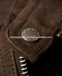 Nouveau manteau élégant en cuir véritable de daim marron de haute qualité, vente en gros, mode hiver, grande taille, respirant, écologique, fermeture éclair - Product Image 5