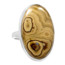 Anillo de Plata de Ley 925 con Cabujón de Piedra Preciosa Natural en Forma Ovalada, Redonda, de Pera, Cuadrada, Rectangular y de Diseño - Product Image 4