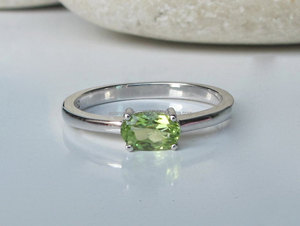 Peridot Quartz Gemstone <b>Ring</b> 925 Sterling <b>silver</b> <b>Stacking</b> Handmade <b>Silver</b> Jewelry - Product Image 2