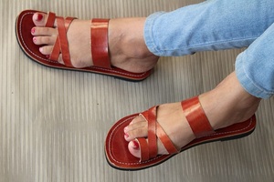 Genuine Leather <b>Slipper</b> Flip Flop Flat Sandal for Women - Product Image 3