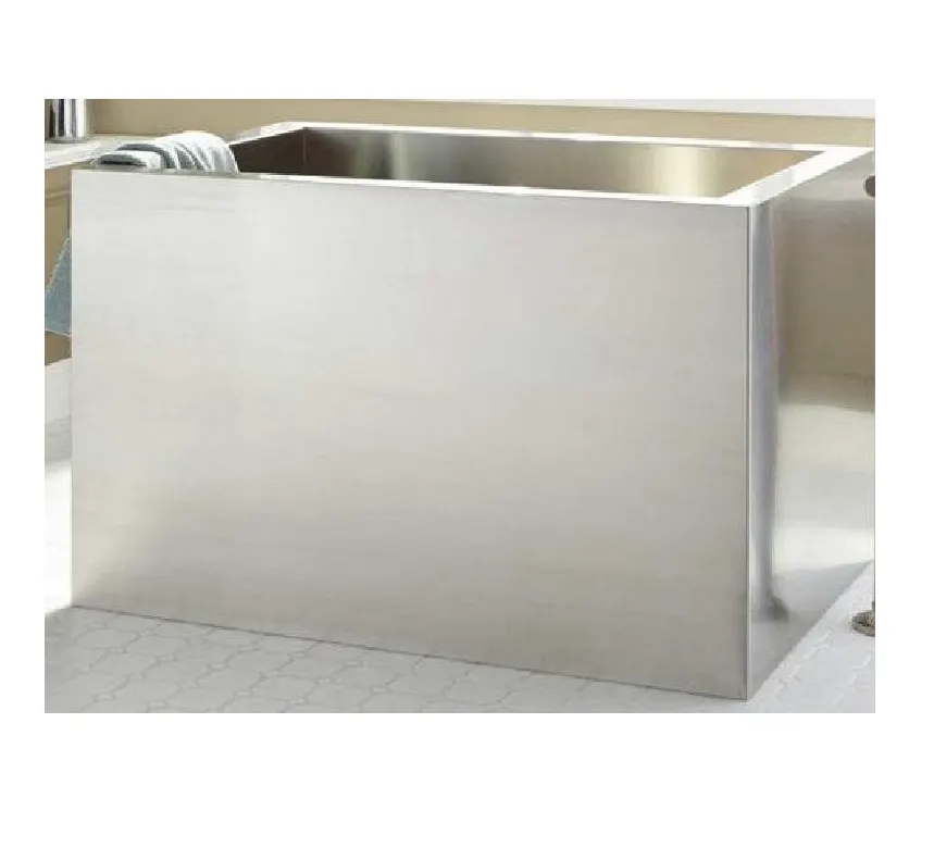 Attractive Looks Extra Large Villas Hotels Bathroom TUB Brushed Stainless Steel Exclusive High Quality Metal Bath Tub Hot Sale