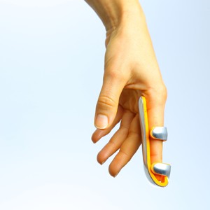 Attelle de doigt de baseball en aluminium Premium Healthcare Supply-Orange & White S-M-L tailles certifié CE ISO - Product Image 4