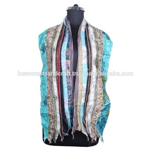 Écharpe Réversible à la Mode Vintage 10 Bandes Patti Écharpes Étole Filles SC015 Indien Sari Patches Coloré Soie Saree Longue Longueur - Product Image 2