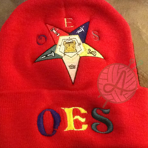 OES Bonnet en tricot franc-maçon Skull Order of the Eastern Star Hats - Product Image 3