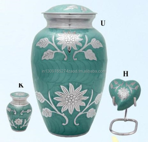 Urna Funeraria de Latón con Diseño Floral Estilo Americano de Brassworld India, Artículos Funerarios Premium - Product Image 2