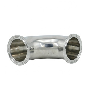 Promoción 50,8mm SS304 Acero inoxidable sanitario higiénico grado alimenticio 90 ° virola curva de codo largo con espejo externo e interno - Product Image 2