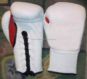 Guantes de Boxeo Profesionales de Entrenamiento de 10-16 Onzas con Cierre de Gancho y Bucle, Logotipo Personalizado Impreso, Cuero Genuino para Boxeo y Artes Marciales - Product Image 1