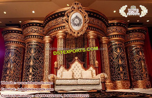 เอเชียศรีลังกางานแต่งงานเวทีตกแต่ง Royal ภาษาอังกฤษงานแต่งงานเวทีตกแต่งเอเชียงานแต่งงานขั้นตอนผู้ผลิต - Product Image 4