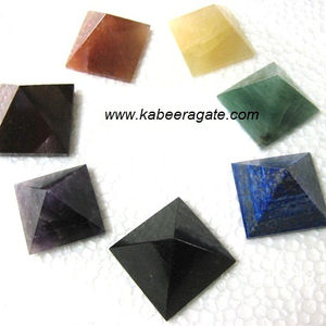 Conjunto al por mayor de Pirámides de Chakra, artesanías de piedras semipreciosas, colección de pirámides de piedras preciosas - Product Image 1