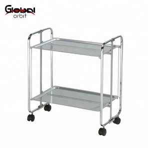 Chariot de service de cuisine à 2 niveaux, chariot de rangement et de service - Product Image 1