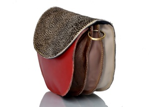 กระเป๋าหนังแท้ของ100% กระเป๋ากุ๊ยสำหรับผู้หญิงกระเป๋าถือประจำวันแบบตะวันตกสไตล์คอนโชสำหรับผู้หญิงกระเป๋าถือกุ๊ยขนาดเล็กครึ่งทรงกลม - Product Image 3