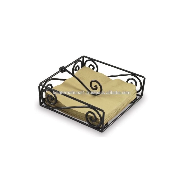 Porte-serviettes Vintage En Métal Doré Creux Pour Cuisine