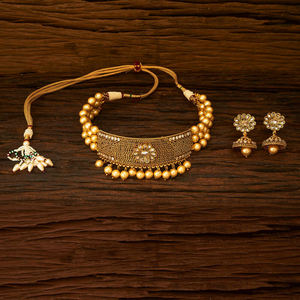 Indien plaqué or collier court/ras-du-cou-15340 - Product Image 1