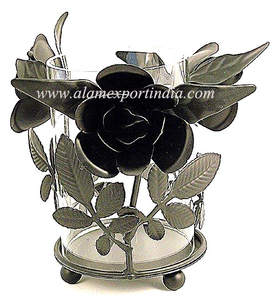 Rose <b>Candle</b> Holder Iron <b>Candle</b> Holder Rose Shape Tabletop Decoration Home Wedding Parties Export Quality <b>Bulk</b> Quantity Cheap - Product Image 2
