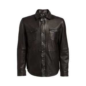 Chaquetas de moda de invierno para hombre personalizadas en cuero transpirable de talla grande - Product Image 1