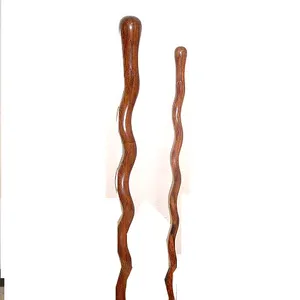 Bastón hecho a mano de madera de calidad superior con mango de madera - Product Image 1