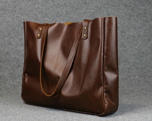 Fourre-tout décontracté en cuir Double Face épaule fait à la main Grand sac pour femme AM-0042 dans une variété de couleurs - Product Image 4
